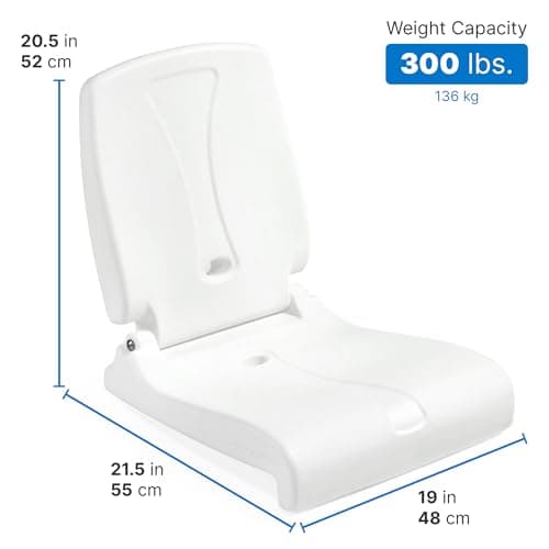 Step2 Foldable Adult Flip Seat, Portable Outdoor Chair for Poolside, Tailgating, Camping, Picnic Chair, Provides Back Support When Sitting on Ground, White