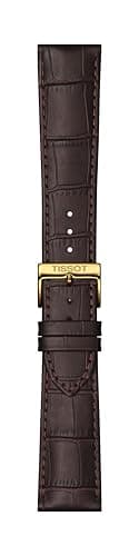 Tissot Mens Tissot Classic Dream 316L Stainless Steel case with Yellow Gold PVD Coating Quartz Watch, Brown, Leather, 22 (T1294103626100)