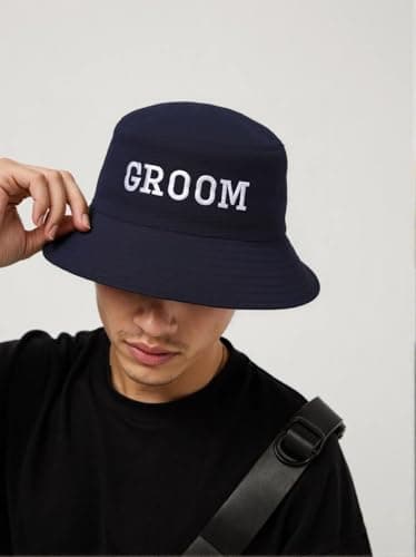 Bride Bucket Hat for Bachelorette Party Embroidered Sun Hat Bridal Shower Bride to be Gift White