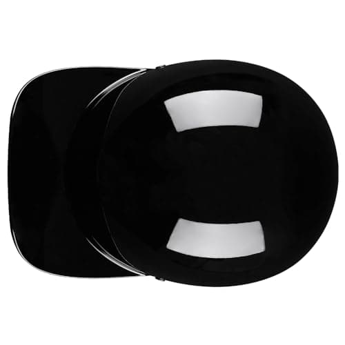 Vintage Retro Open Face Motorcycle Helmet Baseball Cap Half Helmets with pull-down Lens for Men Women Moped Cap Jet Scooter Street Cruiser - DOT Certified (Gloss Black,Medium)