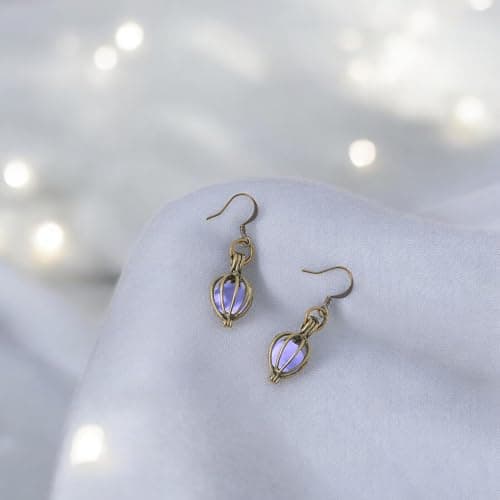 Bottled Up Designs Handmade Brass Drop Earrings, Sterling Silver, Eco Friendly, Recycled Vintage Bottles, Made in USA, Birthday Gifts, Mothers Day, Women, Anniversary