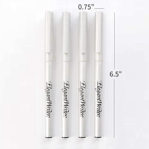 Speedball Elegant Writer Acid-Free Non-Toxic Water Based Calligraphy Marker, Chisel Tip, Assorted Size, Black, Set of 4
