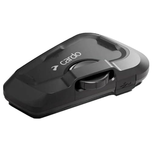 Cardo Systems FREECOM 2X Motorcycle 2-Way Helmet Bluetooth Communication System Headset Intercom, Universal Bluetooth Connectivity, Waterproof, 40mm Speakers - Single Pack