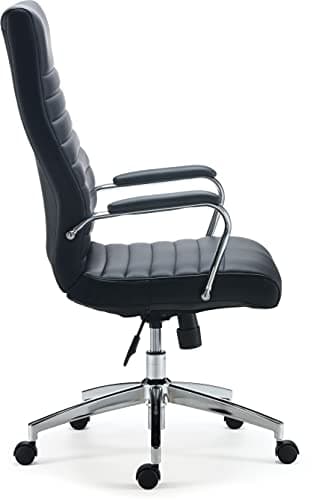 STAPLES Bentura Ergonomic Manager & Executive Office Chair, High Back Swivel, Adjustable Height, Bonded Leather, Black