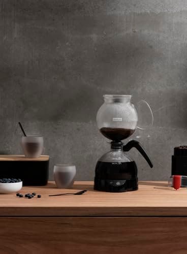 Bodum 34oz ePebo Electric Vacuum Coffee Maker, BPA-Free Tritan Plastic Jug, High-Heat Borosilicate Glass Funnel w/Temperature Control