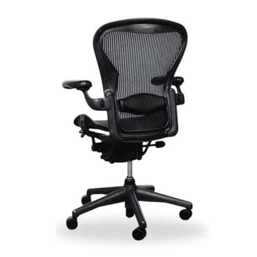 Herman Miller Office Chair Size B | Fully Adjustable with All Features Included| Quick and Easy Assembly| Renewed| 10 Year Warranty| Hardwood Floor Roller Blade Style Wheels Included