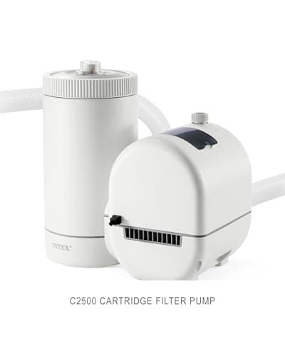 INTEX C2500 Krystal Clear Cartridge Filter Pump for Above Ground Pools: 2500 GPH Pump Flow Rate – Improved Circulation and Filtration – Easy Installation – Improved Water Clarity – Easy-to-Clean