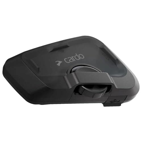 Cardo Systems FREECOM 2X Motorcycle 2-Way Helmet Bluetooth Communication System Headset Intercom, Universal Bluetooth Connectivity, Waterproof, 40mm Speakers - Single Pack
