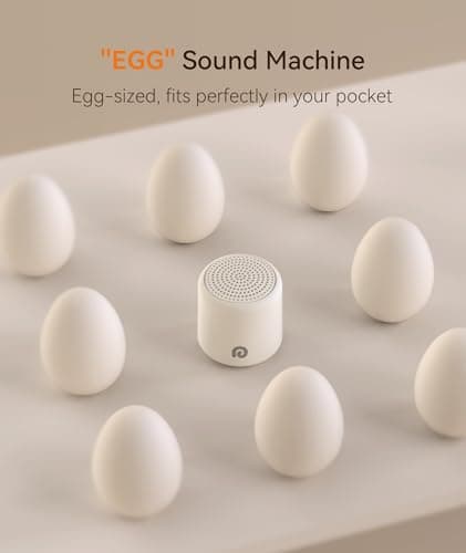 Egg-Sized, 16 Sounds, USB-C, Timer, Baby & Adults, Office Privacy, Gift Use Dreamegg Portable White Noise Machine, 1000mAh Battery, Travel Sleep, Cream B0D1K5JMDH