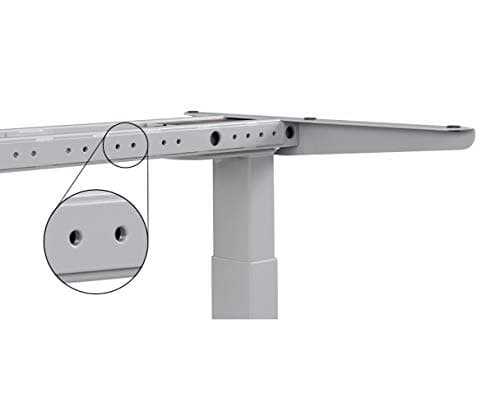 UPLIFT DESK 2-Leg V2-Commercial C-Frame Height Adjustable Standing Desk Frame (White), No Desktop, Advanced Memory Keypad, Free Wire Tray