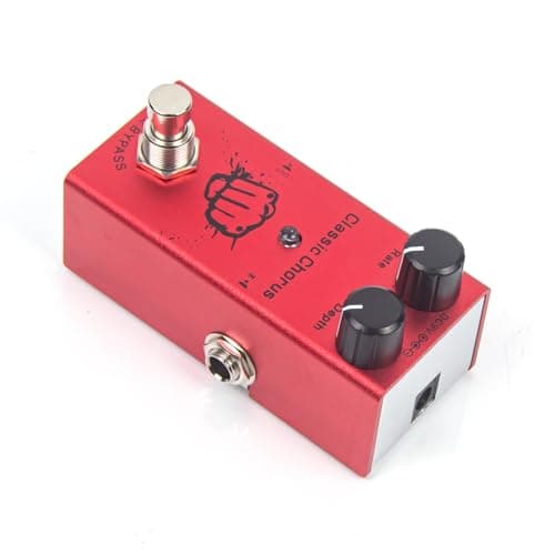 Classic Chorus Guitar Effects Pedal - Crisp 12-String Tone, True Bypass, Aluminum Body, DC 9V Power (Adapter Not Included)