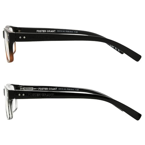 Foster Grant mens Rowan 2-pack Reading Glasses Square Reading Glasses