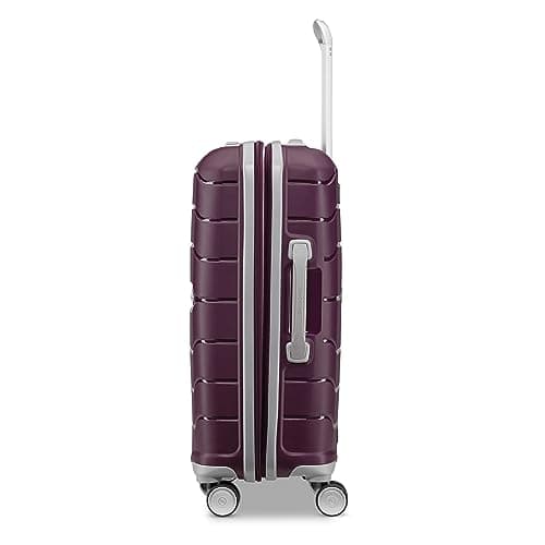 Samsonite Freeform 2-Piece Luggage Set - Carry-On & Large Checked Luggage with Dual Spinner Wheels - Durable Polypropylene Hardshell - TSA Lock, Airline-Approved - Expandable - Amethyst Purple