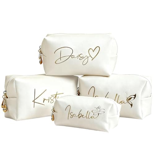 Personalized custom signature makeup bags, wedding bridesmaid gifts, the best gift for your best friend, suitable for weddings, gift-giving, travel makeup bag customized gift box