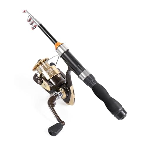 Telescopic Collapsible Extendable Fishing Rod for Saltwater and Freshwater, Lightweight and Compact Design