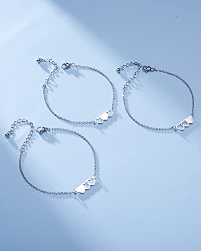 HOFOYA Sisters Best Friends Forever Matching BFF Necklace Set for 2 3 4,Mom Daughter Necklaces,Friendship Necklace,Christmas Birthday Gift for Women Teens BFF Sister.