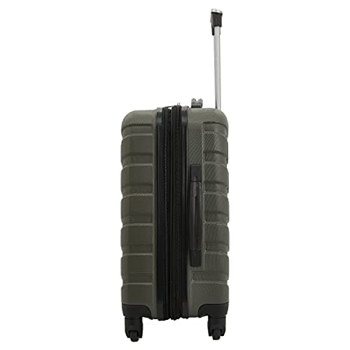 Wrangler 4 Piece Miami Luggage and Packing Cubes Set, Olive Green