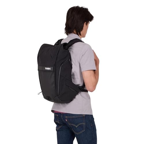 Thule Paramount Bike Commuter Backpack - 20L Capacity - Adjustable fit - 16" Padded Laptop Sleeve and 11" Tablet Pocket - Rolltop Closure - Side Phone Pocket - Taillight Loop