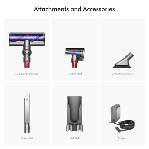 Dyson V8 Plus Cordless Vacuum, Cleans Hard Floors and Carpets, Detangles, Converts to Handheld, 115AW, 2 Power Modes, Up to 40 Minutes¹