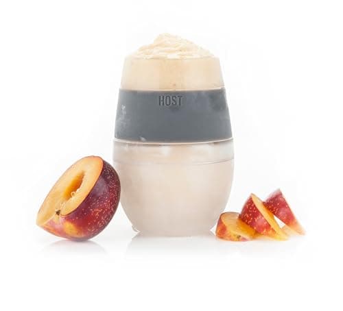 HOST Freeze Wine Glasses with Lids, Insulated Cooling Cups with Freezing Gel, Wine Tumbler Gifts for Women, Freezable Tumblers for Cocktails, Outdoor Party, and Home Bar Gifts, 8.5 oz Set of 2, Gray