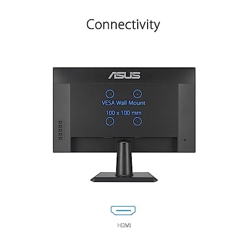 ASUS 24 Inch Frameless Monitor - 23.8-inch viewable, IPS, Full HD, 100Hz, 1080P, 1ms, Adaptive-Sync, for Working and Gaming, Flicker Free, HDMI, VESA Mountable, Tilt - VA24EHF