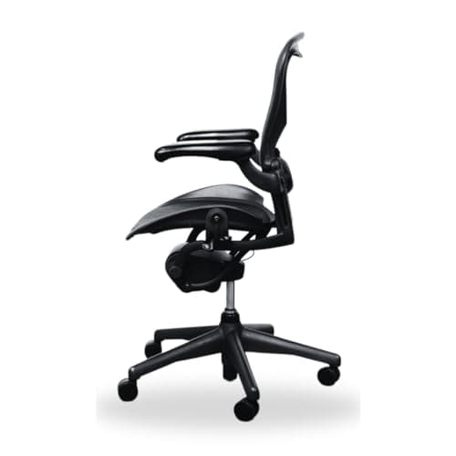 Herman Miller Office Chair Size B | Fully Adjustable with All Features Included| Quick and Easy Assembly| Renewed| 10 Year Warranty| Hardwood Floor Roller Blade Style Wheels Included