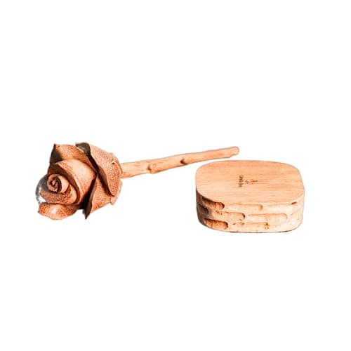 Camellia Bees Wooden Rose, Wood Anniversary Flower Gift for Valentines, Mothers Day, 5th Wedding Anniversary, Wooden Handmade Gift for Wife Husband Couple (5th Wood)