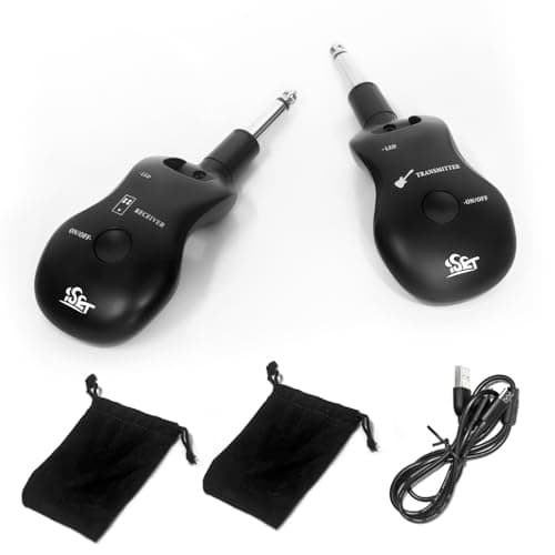 Distance Only 3-5 Meters Wireless System UHF Guitar Transmitter And Receiver Instead Of Cables Distance 5 Meters For Beginners
