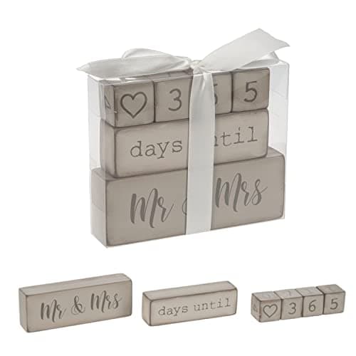 Ganz 6 Piece Wooden Block Wedding Day Countdown Calendar