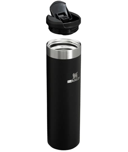Stanley AeroLight Transit Bottle 20 oz | Locking Drink Through Lid | Leak Resistant Water Bottle or Coffee Travel Mug | Lightweight Insulated Stainless Steel | BPA-Free | Black