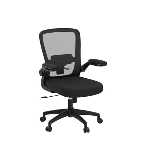 FelixKing Office Chair, Ergonomic Desk Chair Breathable Mesh Chairs Adjustable High Back Lumbar Support Flip-up Armrests, Executive Rolling Swivel Comfy Computer Chairs Home Office Black