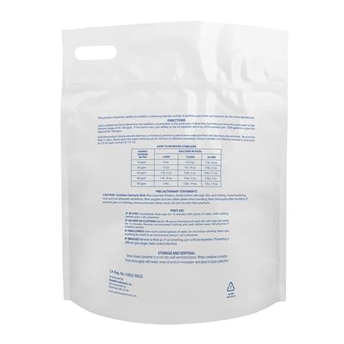 Pool Mate 7-Pounds Premium Pool Stabilizer and Conditioner, Concentrated Cyanuric Acid for Pools, Helps Chlorine Last Longer