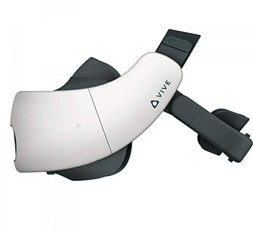 HTC Vive Pro Focus Plus 6DOF VR Headset in Almond White Bundle Including VR Headset, Controllers, face Cushion, QC 3.0 Charger and USB Type-C Cable