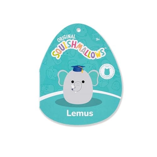 Squishmallows Original 12in Lemus the Grey Elephant with Graduation Cap – Official Jazwares Plush (Medium-Sized) B0D4F6HJ31
