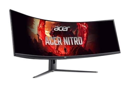 Acer Nitro 49” Gaming Monitor | UltraWide DQHD 5120 x 1440 | 1000R 32:9 Curved | AMD FreeSync | Up to 120Hz Refresh Rate | 3ms (G to G) | 1 x Display Port 1.4 & 2 x HDMI 2.0 Ports | EI491CUR J0biiphx