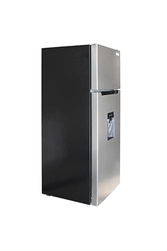 Frigidaire Platinum Fridge Freezer Combo, 7.5 cu. ft. Capacity Apartment Size Fridge with Freezer, Built-in Water Dispenser, Quicksilver