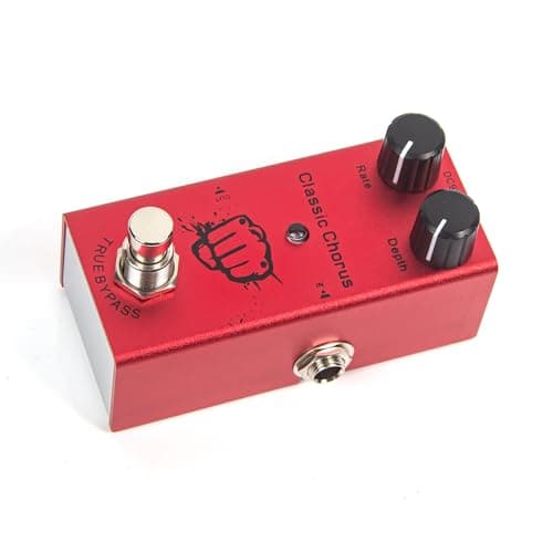 Classic Chorus Guitar Effects Pedal - Crisp 12-String Tone, True Bypass, Aluminum Body, DC 9V Power (Adapter Not Included)