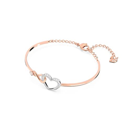 Swarovski Infinity Heart Jewelry Collection, Necklaces and Bracelets, Rose Gold & Rhodium Tone Finish, Clear Crystals