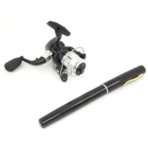 Portable Small Pen Fishing Rod And Spinning Reel Combo, 38inches Pocket Mini Fishing Kit Telescopic Fishing Pole For River Lake Reservoirs Ice And So On (Fishing Rod and Reel Combos)