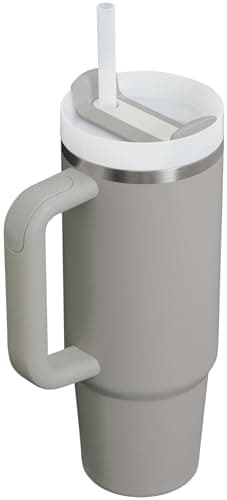 Handle and Straw | 3-Position Lid | Cup Holder Compatible for Travel | Insulated Stainless Steel Cup | BPA-Free STANLEY Quencher H2.0 Flow State Tumbler, 30 oz, Ash B0CJZF9XZZ