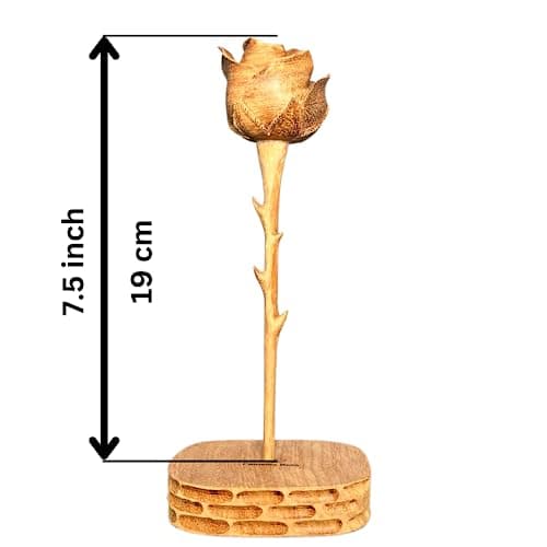 Camellia Bees Wooden Rose, Wood Anniversary Flower Gift for Valentines, Mothers Day, 5th Wedding Anniversary, Wooden Handmade Gift for Wife Husband Couple (5th Wood)