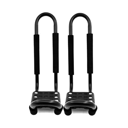 Kayak Roof Rack for 2 Kayaks Carrier, Kayak J Bar Hooks Roof Mount Racks for Universal Cars, SUV, Truck, Set of 4 Racks