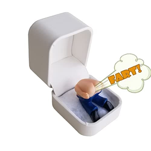 The Moon Ring®© "It Farts When You Open it! Prank Gag Gift (Ring Box with Farting Butt, no Ring) AS SEEN ON THE Bachelorette, Handmade in the USA B01KR3SAIS