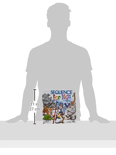 Jax SEQUENCE for Kids -- The 'No Reading Required' Strategy Game by Jax and Goliath, Multi Color, 11 inches (2-4 players) (Packaging May Vary)