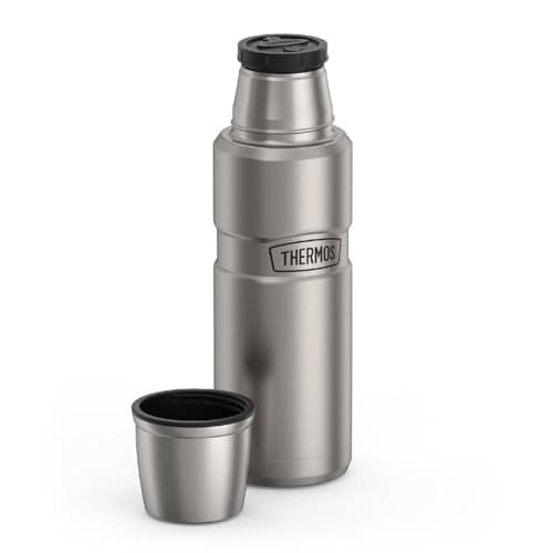 THERMOS Stainless King Vacuum-Insulated Compact Bottle, 16 Ounce, Matte Steel
