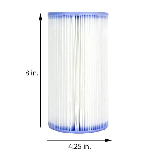 Intex Easy Set 18 Foot by 48 Inch Round Inflatable Above Ground Swimming Pool with Filter Pump, Ladder, Pool Cover, and 6 Pack Filter Cartridges, Blue