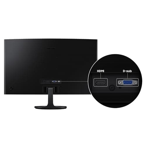 Samsung 27" Essential S3 (S36GD) Curved Monitor - FHD, 1800R Curved Screen, 100Hz, Eye Saver Mode, Game Mode, HDMI D-sub, LS27D36CGANXZA