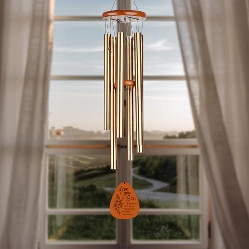 A Sister is God's Way We Never Walk Alone Wind Chimes Birthday Gifts for Sister Gifts from Sisters, Brother - 28" Sisters WindChimes Gift for Christmas, Anniversaries B0DY48TF13