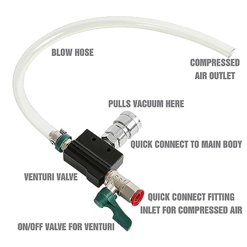 OEMTOOLS 24444 Cooling System Refiller AirEvac Kit, Quickly Refill Cooling Systems, Eliminate Trapped Air, Prevent Engine Damage, Universal Adapter, Leak Test, Includes 5 Bushings & Storage Case