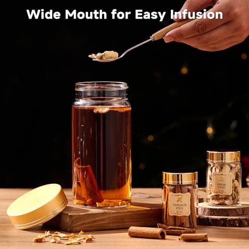 Whiskey Infusion Kit Gifts for Men – 12 Natural Ingredients, Decanter, Infusion Jar, Glass, Ice Mold – DIY Whiskey, Bourbon, Rum & Cocktail Infusion Set for Him, Dad, Husband
